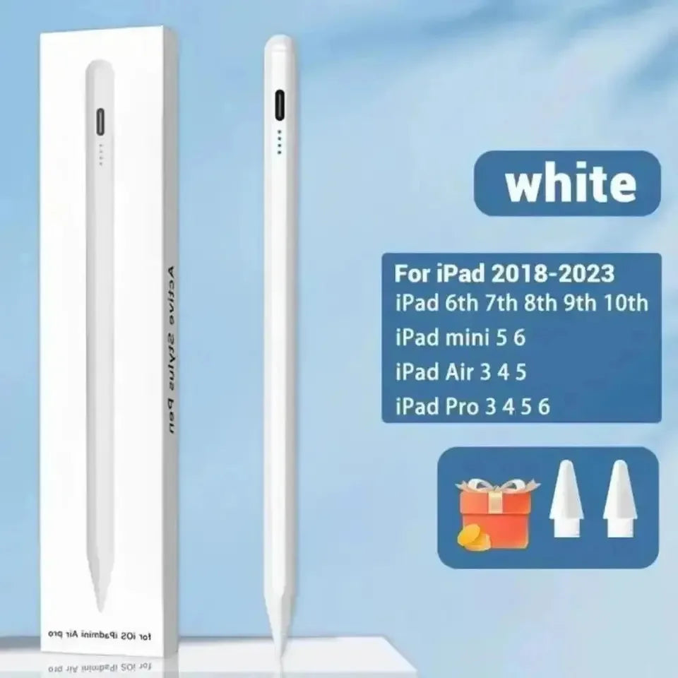 Palm Rejection iPad Stylus Pen with LED Battery Indicator Compatible with 2018-2023 Apple iPad Alternative to Apple Pencil