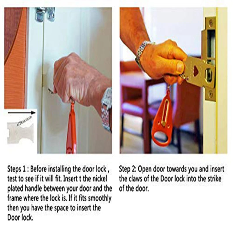 Portable Door Lock For Travel Hotel Self-Defense Door Stop Accommodation Door Stopper Door Lock Anti-theft Security Door Latch