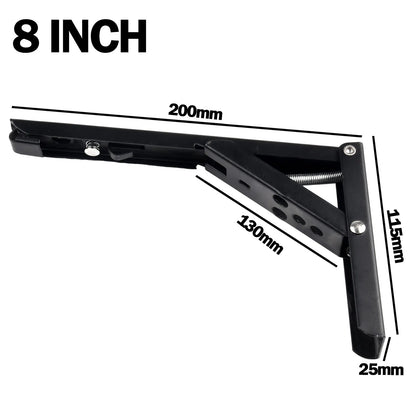 Adjustable Shelf Triangle Bracket Wall Mounted Folding Angle Bracket Heavy Duty Metal DIY Collapsible Shelf Hinge Etrack Parts