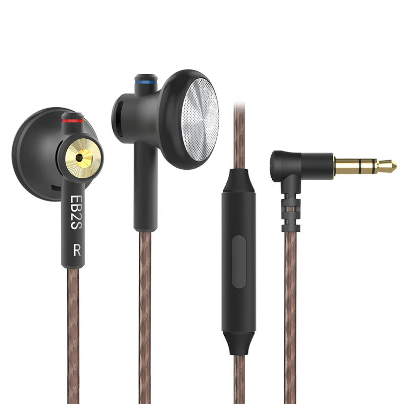 NICEHCK EB2S HiFi Wired Earbuds – 15.4mm Dynamic Driver, 3.5mm/4.4mm