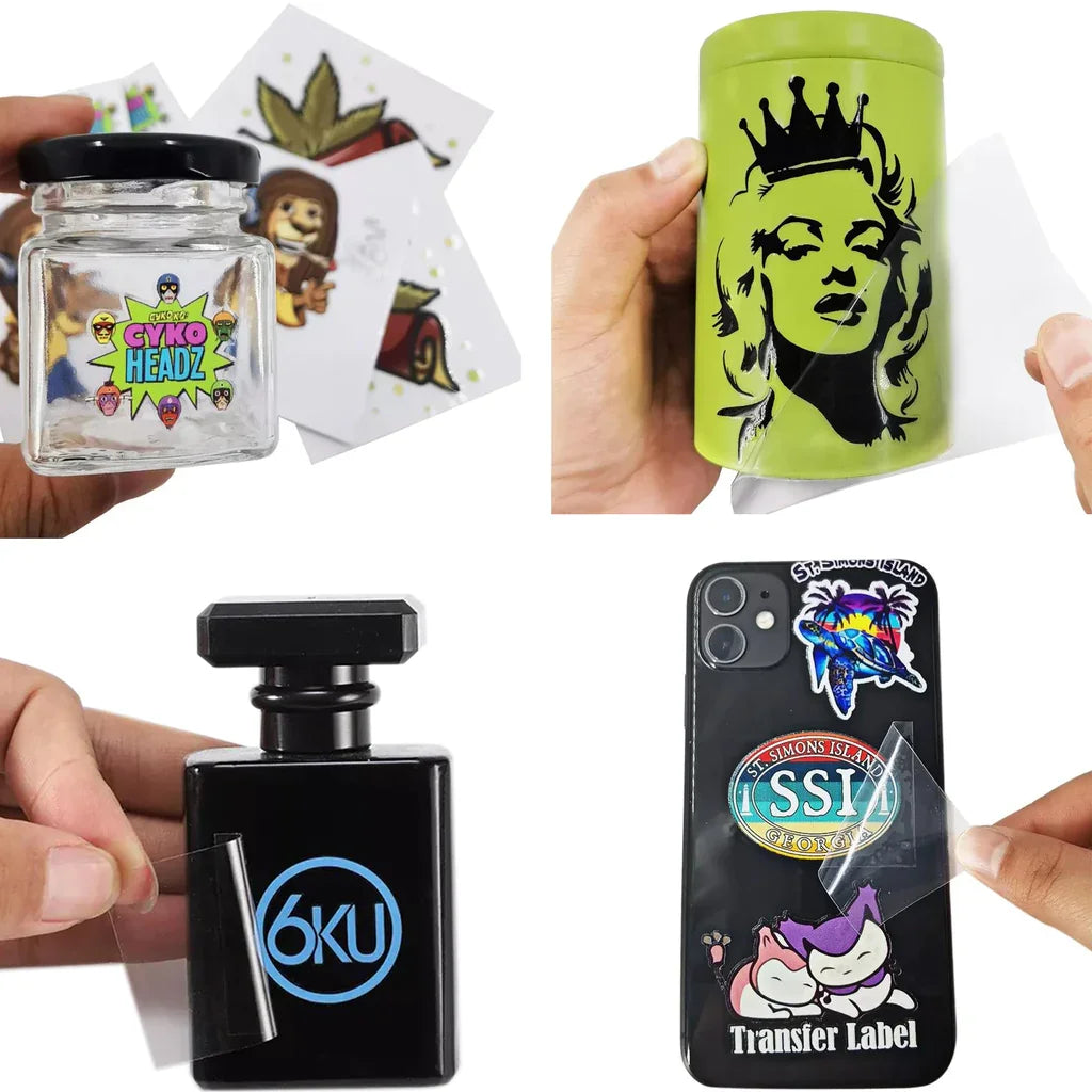 Custom 3D Logo Sticker Personalized Transfer DTF UV Gold Decal Company Label Vinyl Crystal Self-adhesive Waterproof Stickers