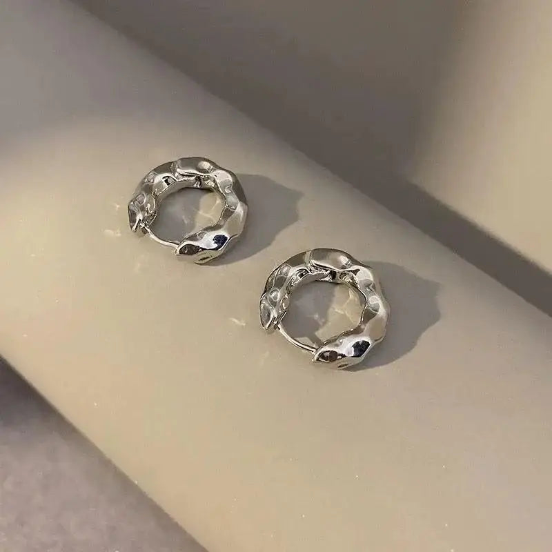 925 Silver Needle Korean Big Elegant Earrings For Woman Metal Jewelry 2026 Trending Vintage Geometric Women's Earrings Z40