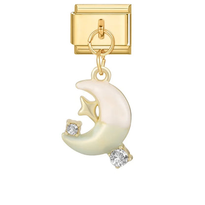 Fresh Fruits Strawberry Orange Peach Mango Pomegranate Golden Pendant Italian Charm Links Fit 9mm Bracelet DIY Making Gifts