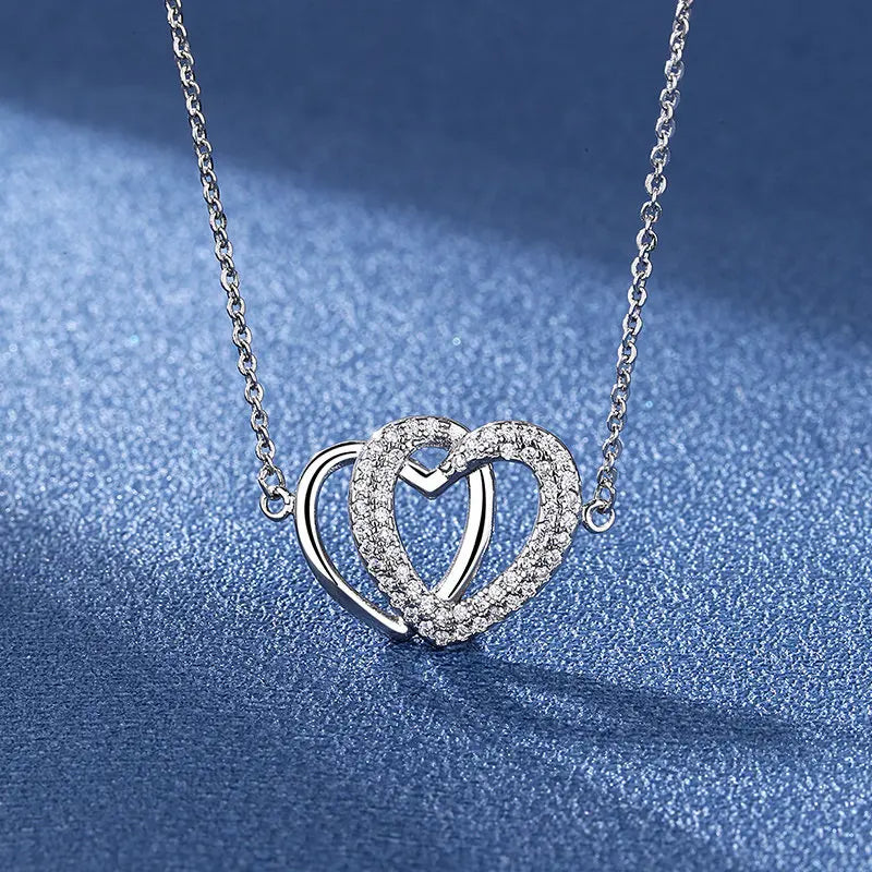 NEW 925 Sterling Silver Necklace For Women Round Pendent Sparkling Pave CZ Necklace Fashion Anniversary Birthday Jewelry Gifts