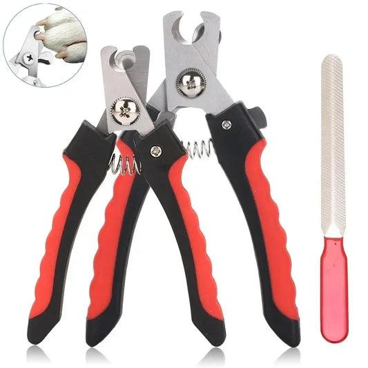 Pet Nail Clippers with Sickle Large Dog Nail Clippers Stainless Steel Grooming Scissors Nail Clippers Multifunctional Teddy Cat
