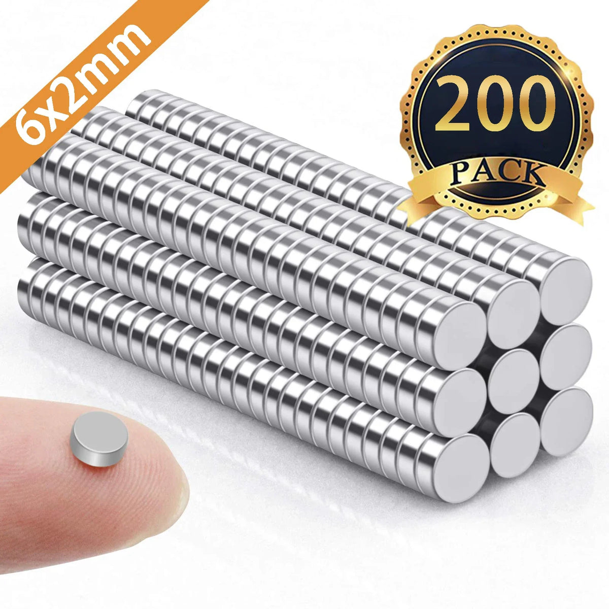 50/100/200 Piece Super Powerful Magnets Strong Disc Magnets for Fridge, DlY,Building, Scientific, Craft, Education