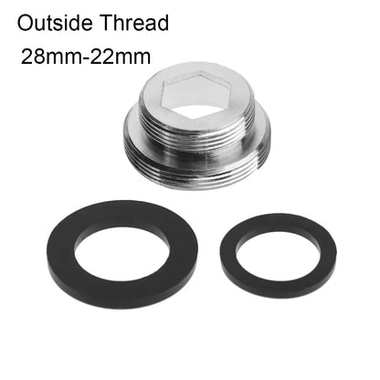 Kitchen Faucet 16/18/20/22/24/28/mm To 22mm with Washer Metal Male Female Water Saving Adapter Faucet Aerator Connector