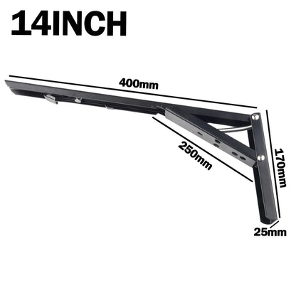 Adjustable Shelf Triangle Bracket Wall Mounted Folding Angle Bracket Heavy Duty Metal DIY Collapsible Shelf Hinge Etrack Parts
