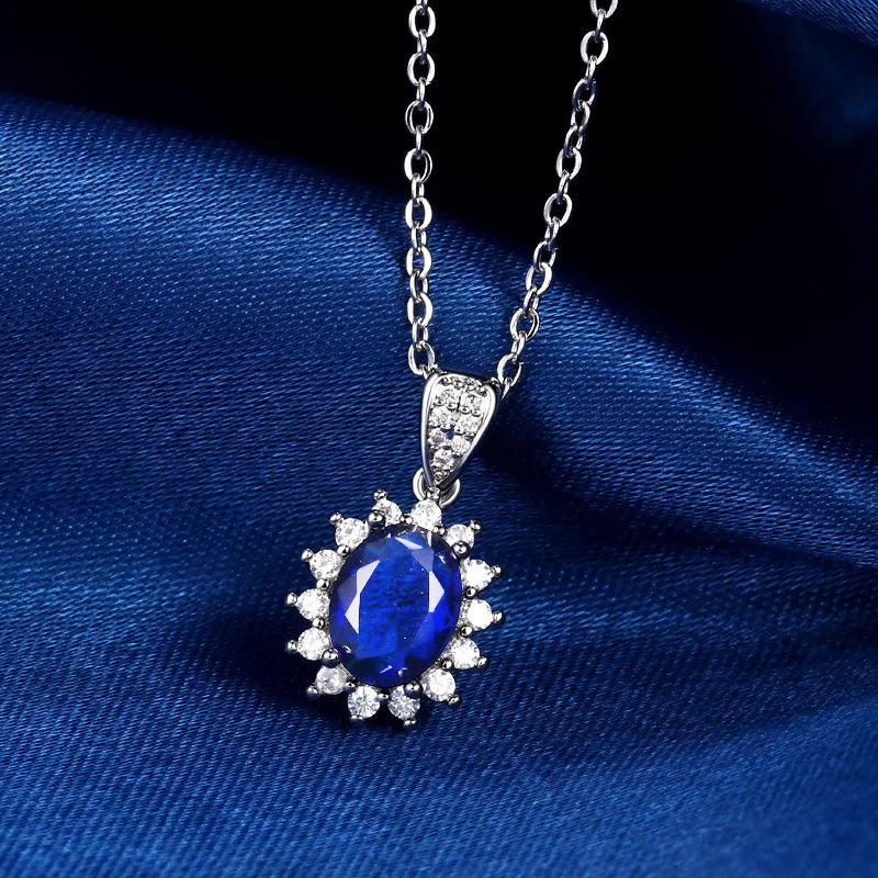 NEW 925 Sterling Silver Necklace For Women Round Pendent Sparkling Pave CZ Necklace Fashion Anniversary Birthday Jewelry Gifts