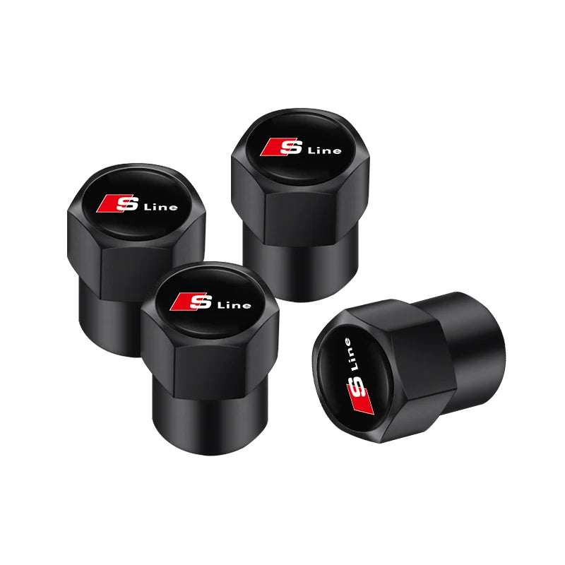 Audi Car Tire Wheel Valve Caps Cover/Car Key Chain Ring Keychain For Audi Sline A1 A2 A3 A4 A5 A6 A7 A8 Q1 Q2 Q3 Q4 Q5 Q6 Q7 Q8