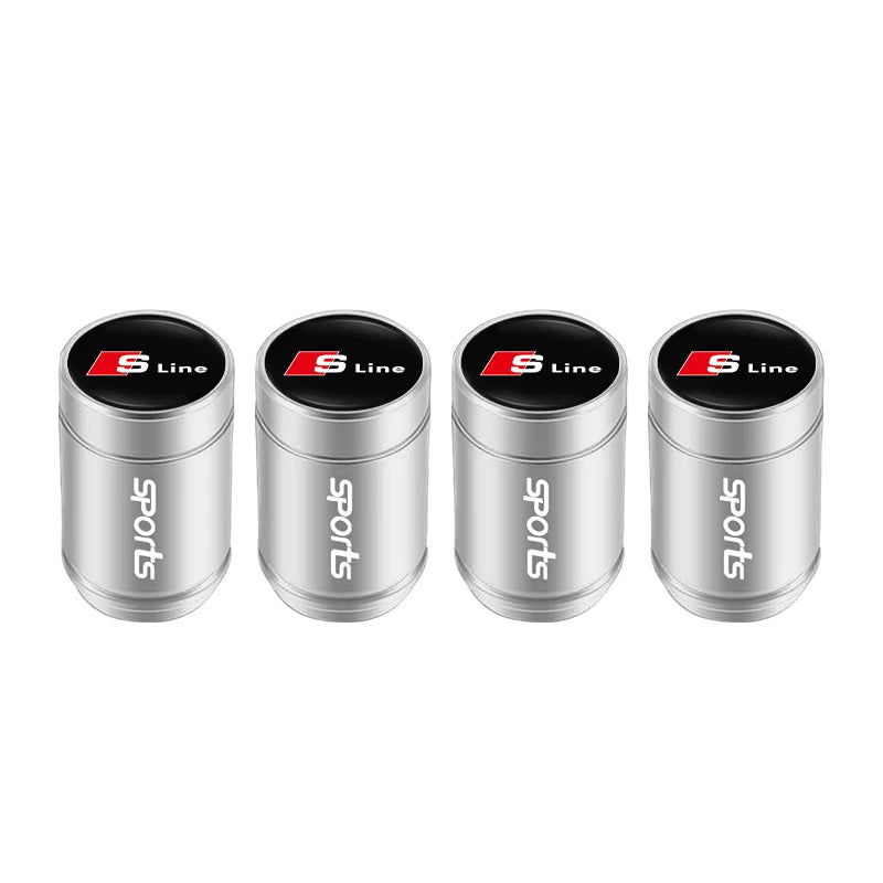 Audi Car Tire Wheel Valve Caps Cover/Car Key Chain Ring Keychain For Audi Sline A1 A2 A3 A4 A5 A6 A7 A8 Q1 Q2 Q3 Q4 Q5 Q6 Q7 Q8