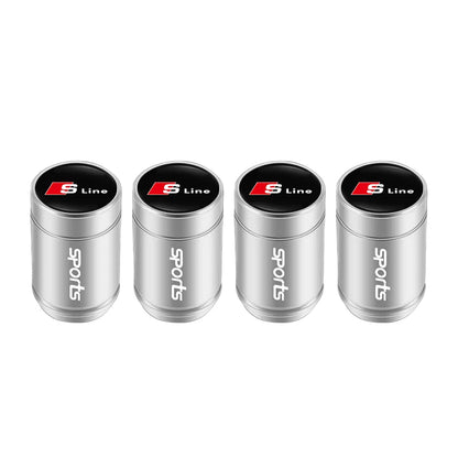 Audi Car Tire Wheel Valve Caps Cover/Car Key Chain Ring Keychain For Audi Sline A1 A2 A3 A4 A5 A6 A7 A8 Q1 Q2 Q3 Q4 Q5 Q6 Q7 Q8