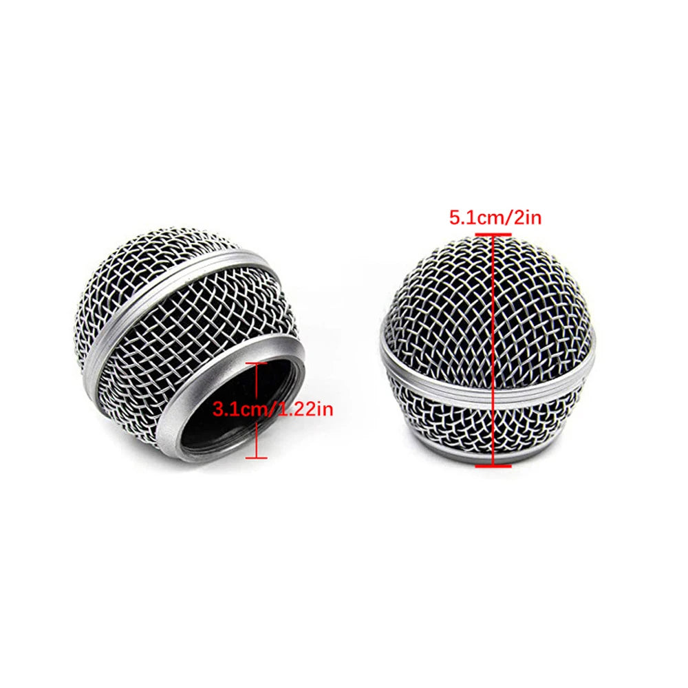 Microphone Grill Ball Mic Grille Cover Head  Replacement For SM58 Wireless Mic