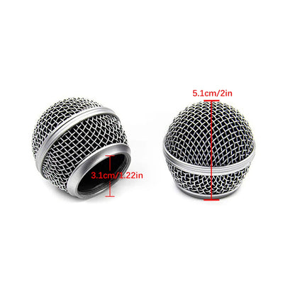 Microphone Grill Ball Mic Grille Cover Head  Replacement For SM58 Wireless Mic
