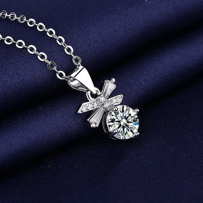 NEW 925 Sterling Silver Necklace For Women Round Pendent Sparkling Pave CZ Necklace Fashion Anniversary Birthday Jewelry Gifts