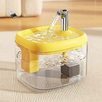 1.5L Automatic Circulating Pet Water Fountain USB Silent Anti-Dry Burn Pump Transparent Drinking Fountain for Cats Dogs Indoor