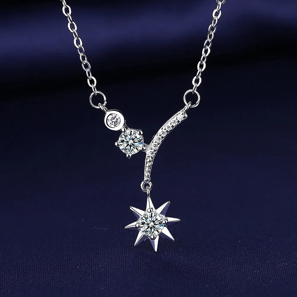 NEW 925 Sterling Silver Necklace For Women Round Pendent Sparkling Pave CZ Necklace Fashion Anniversary Birthday Jewelry Gifts