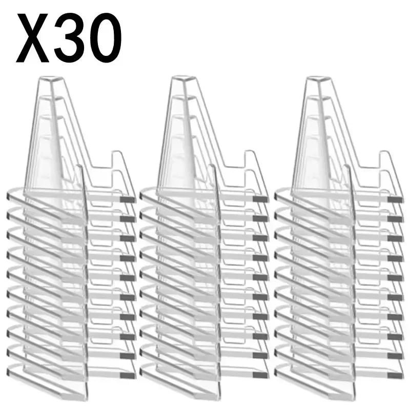 30-1PCS Triangular Card Display Stand Mini Acrylic Idol Photo Picture Holder Stands for Coin Sports Trading Cards Display Racks