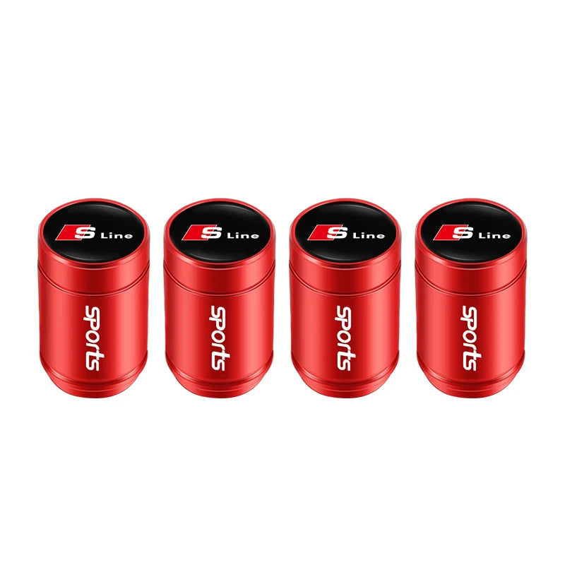 Audi Car Tire Wheel Valve Caps Cover/Car Key Chain Ring Keychain For Audi Sline A1 A2 A3 A4 A5 A6 A7 A8 Q1 Q2 Q3 Q4 Q5 Q6 Q7 Q8