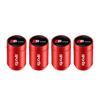 Audi Car Tire Wheel Valve Caps Cover/Car Key Chain Ring Keychain For Audi Sline A1 A2 A3 A4 A5 A6 A7 A8 Q1 Q2 Q3 Q4 Q5 Q6 Q7 Q8