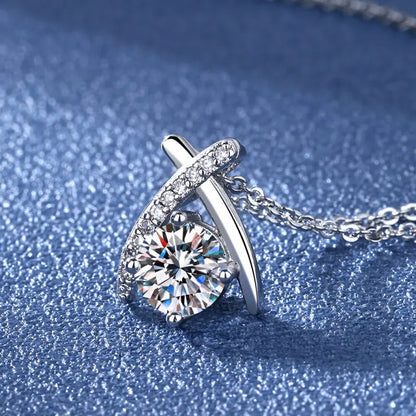 NEW 925 Sterling Silver Necklace For Women Round Pendent Sparkling Pave CZ Necklace Fashion Anniversary Birthday Jewelry Gifts