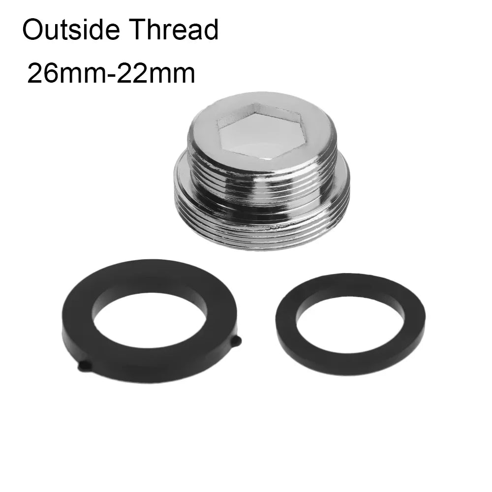 Kitchen Faucet 16/18/20/22/24/28/mm To 22mm with Washer Metal Male Female Water Saving Adapter Faucet Aerator Connector