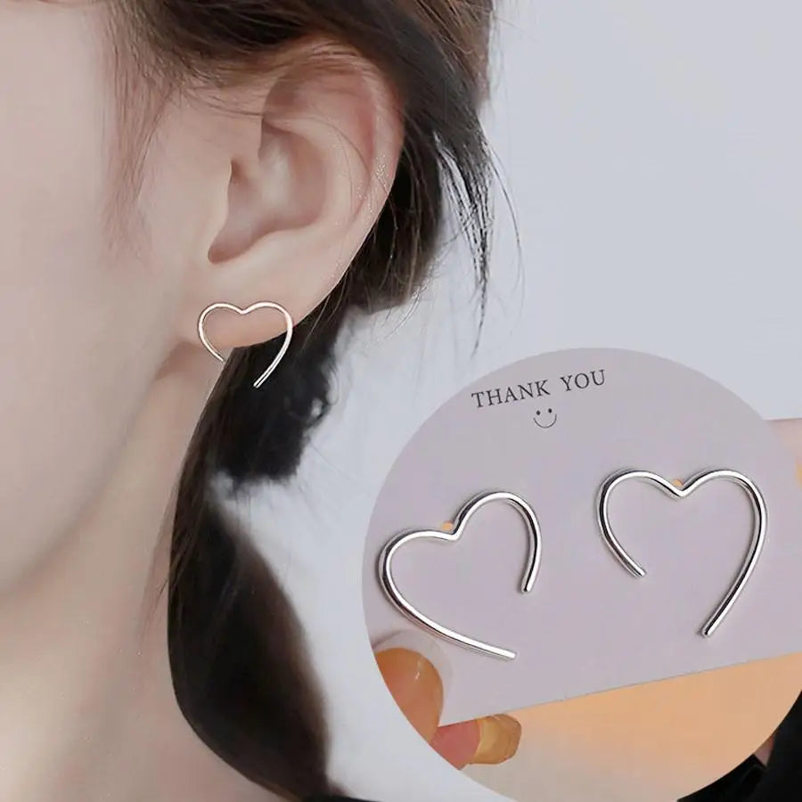 925 Silver Needle Korean Big Elegant Earrings For Woman Metal Jewelry 2026 Trending Vintage Geometric Women's Earrings Z40