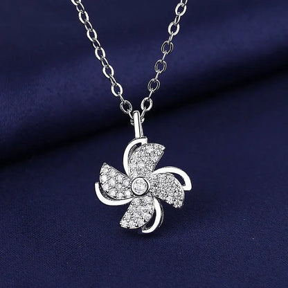 NEW 925 Sterling Silver Necklace For Women Round Pendent Sparkling Pave CZ Necklace Fashion Anniversary Birthday Jewelry Gifts